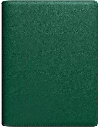 Darbo knyga KANCLER SPIREX 2024, puslapis dienai, 15,5x20 tamsiai žalia