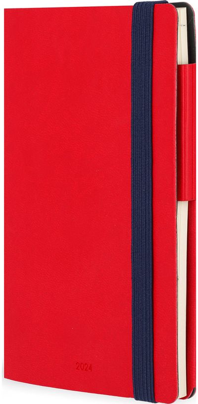 Darbo knyga LEGAMI 2024 SMALL 13,5x9,5 cm, savaitė atvarte RED