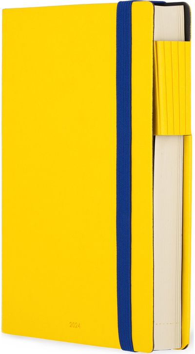 Darbo knyga LEGAMI 2024 MEDIUM 18x12, diena puslapyje YELLOW