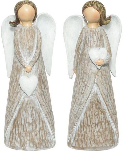 Winteria dekoracija ANGELAS su širdimi, 25 cm, įv. rūšys
