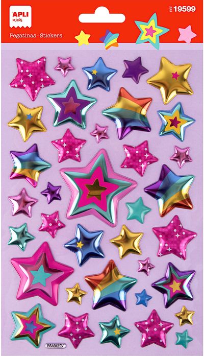 Lipdukai APLI B.STICKERS STARS 1S