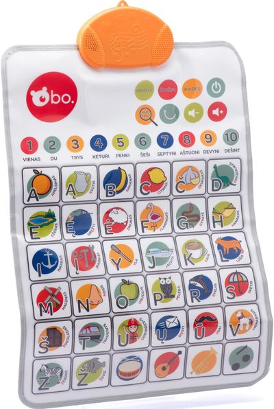 Interaktyvus žaidimų plakatas BO. ABECĖLĖ (lietuvių kalba)