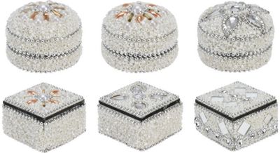 Dėžutė SILVER BEADS, įv. rūšys, 4x3 cm
