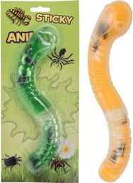 Antistresinis žaislas SLIEKAS su vabalais viduje 29 cm., įv. rūšys (blisteris)