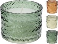 Žvakė stiklainėlyje GLASS, įv.spalvos, 8 cm