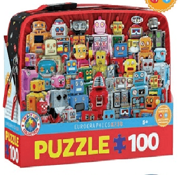 Dėlionė pietų dėžutėje EUROGRAPHICS Robotai 100 det dovanos nuotrauka