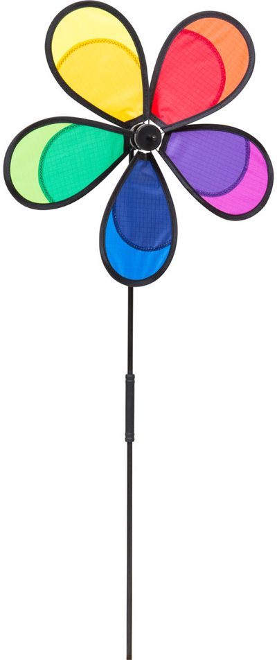 Lauko vėjo malūnėlis WINSPIRATION Flower Fly Rainbow 75cm.