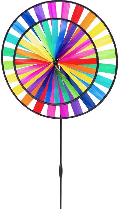 Lauko vėjo malūnėlis WINSPIRATION Magic Wheel Duett Rainbow 96 cm.