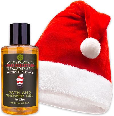 Dovanų rinkinys MEN'S COLLECTION XMAS (vonios ir dušo želė+kepurė), 140 ml