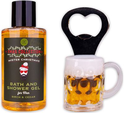 Dovanų rinkinys MEN'S COLLECTION XMAS (vonios ir dušo želė+atidarytuvas), 100 ml