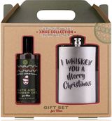 Dovanų rinkinys MEN'S COLLECTION XMAS (vonios ir dušo želė+metalinė viskio gertu vė), 140ml+120ml