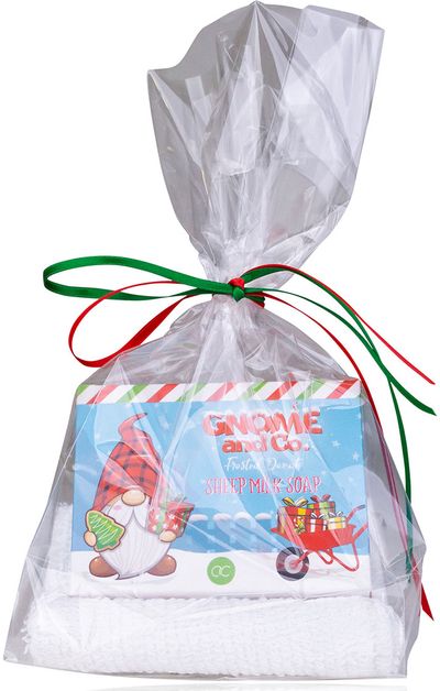 Dovanų rinkinys GNOME&CO (avies pieno muilas+plaušinė), 100 g
