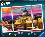 Tapyba pagal numerius RAVENSBURGER CREART Triptych Rome 40x50 cm.