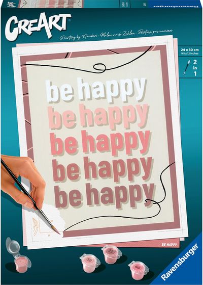 Tapyba pagal numerius RAVENSBURGER CREART Be Happy 30 x 24 cm