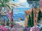 Tapyba pagal numerius RAVENSBURGER CREART Mediterranean landscape 40 x 30 cm 20 x20 cm.