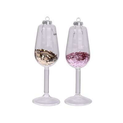 Eglutės dekoracija CHAMPAGNE GLASS, įv.rūšys