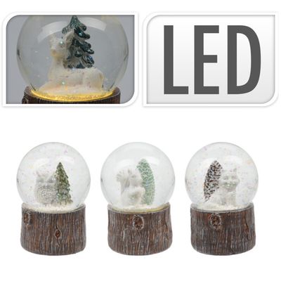 Sniego gaublys WINTER ANIMAL su LED, 6,5 cm