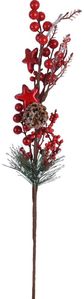 Dekoro šakelė BERRY WITH SNOW, įv.rūšys, 55cm