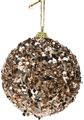 Eglutės burbulas GOLD/WHITE GLITTER BEADS, įv.rūšys, 8 cm