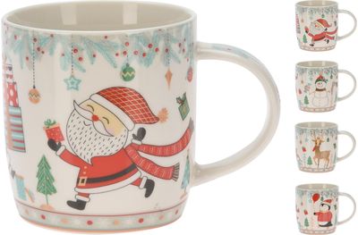 Porceliano puodelis XMAS, įv.rūšys, 370 ml