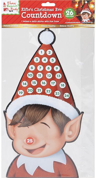 Elfo advento kalendorius ELFIES COUNTDOWN TO CHRISTMAS POM POM