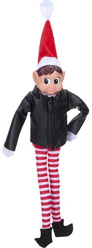 Elfo priedas dirbtinės odos striukė su užtrauktuku FAUX BLACK LEATHER JACKET