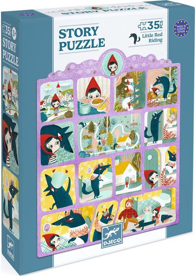 Dėlionė DJECO Story puzzles Little Red Riding Hood - 35 det.