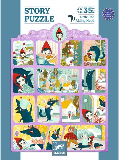 Dėlionė DJECO Story puzzles Little Red Riding Hood - 35 det.