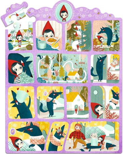 Dėlionė DJECO Story puzzles Little Red Riding Hood - 35 det.