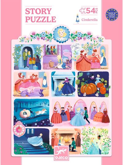 Dėlionė DJECO Story puzzles Cinderella - 54 det.