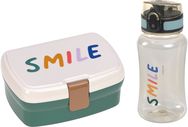 Gertuvės ir pietų dėžutės rinkinys Little Gang Smile milky/ocean green , 460ml+7,3x17,7x13,4 cm