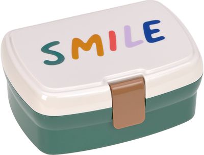 Gertuvės ir pietų dėžutės rinkinys Little Gang Smile milky/ocean green , 460ml+7,3x17,7x13,4 cm