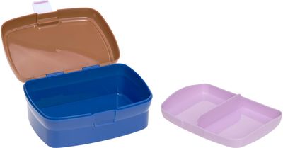 Gertuvės ir pietų dėžutės rinkinys Little Gang Smile caramel/blue , 460ml+7,3x17,7x13,4 cm