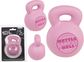 Antistresinis kamuoliukas KETTLEBELL rožinis (blisteris)