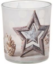 Žvakė stikliniame indelyje WINTER STAR