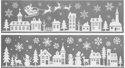 Dekoraciniai sienų lipdukai XMAS VILLAGE