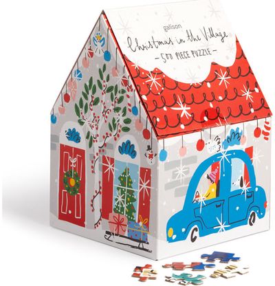 Dėlionė GALISON Christmas in the Village namelio formos dėžutėje 500 det.