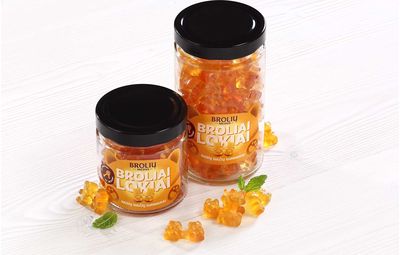 Vaisių sulčių guminukai „Broliai lokiai“ stiklainyje, 500g