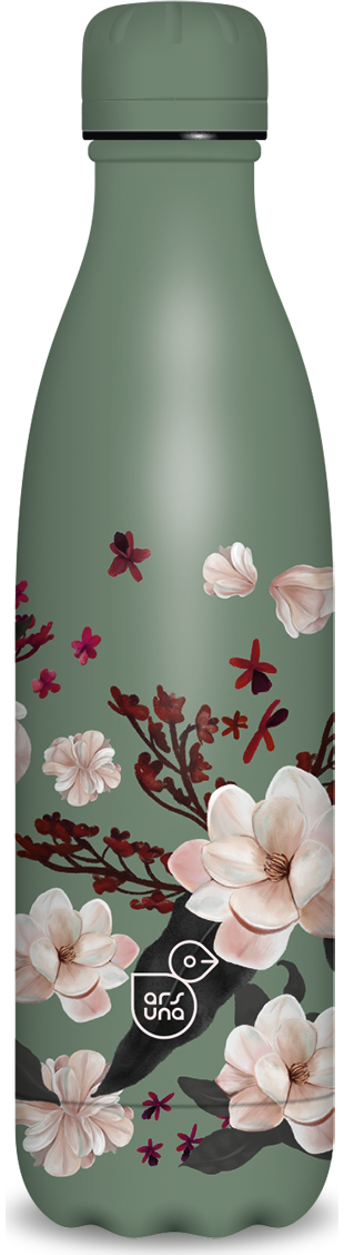 Nerūdijančio plieno gertuvė FLOWERY PINK, 500 ml