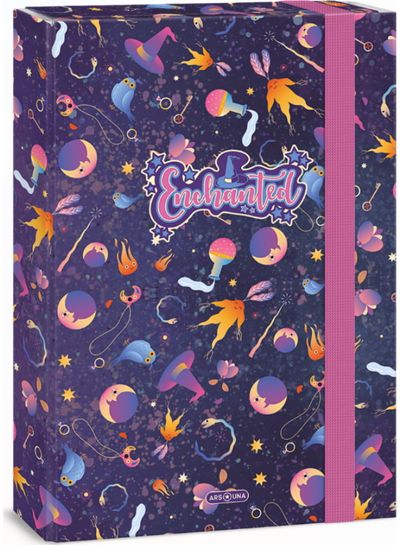 Dėklas sąsiuviniams Enchanted, su guma, A4