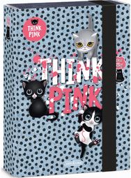 Dėklas sąsiuviniams Think-Pink, su guma, A5
