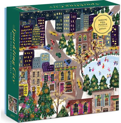 Dėlionė GALISON Joy Laforme Sparkling City Foil Puzzle 1000 det. kvadratinėje dė žutėje
