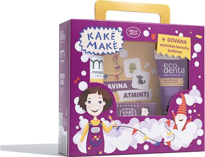 Kosmetikos rinkinys KAKĖ MAKĖ (vonios putos+dantų pasta+kortelės)