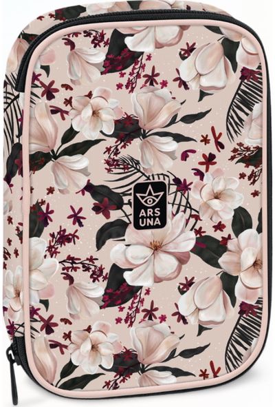 Penalas-dėžutė Flower Pink, XL, su užtrauktuku