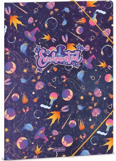 Aplankas kartoninis Enchanted su guma, A4