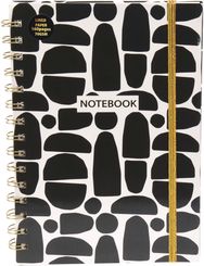 Užrašinė BLACK AND WHITE, A5, 160 psl., linijomis, su spirale