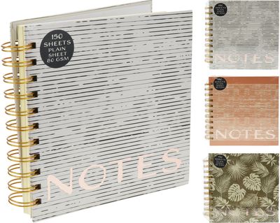 Užrašinė PRETTY su spirale, 150., 16x16 cm, įvairių rūšių