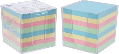 Užrašų lapeliai su laikikliu, 84x84x80 mm, 800 l.