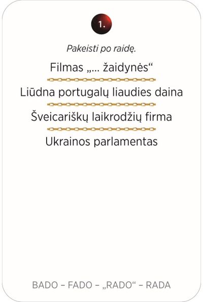 Stalo žaidimas AUKSINIS PROTAS. GRANDINĖLĖS Čempionų lyga