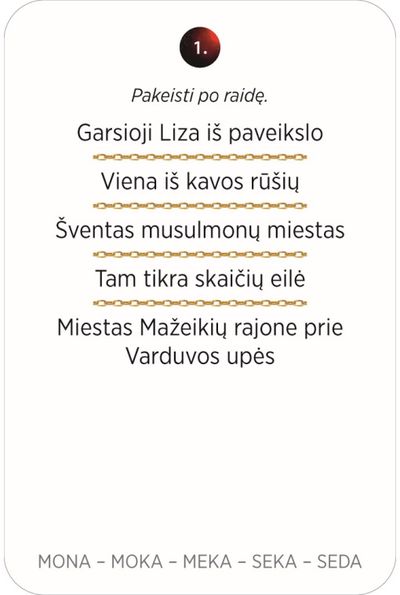 Stalo žaidimas AUKSINIS PROTAS. GRANDINĖLĖS Čempionų lyga
